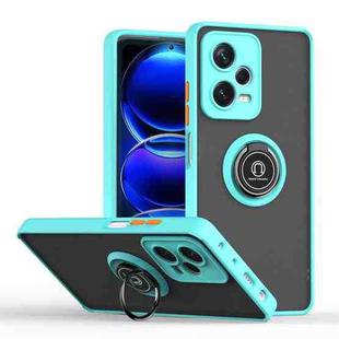 For Redmi Note 12 Pro 5G Global Q Shadow 1 Series TPU + PC Phone Case with Ring(Sky Blue)