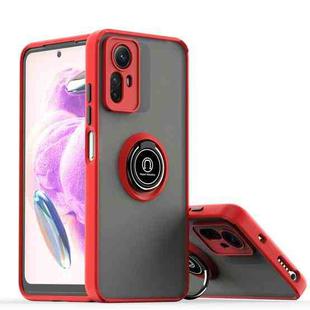 For Redmi Note 12S 4G Q Shadow 1 Series TPU + PC Phone Case with Ring(Red)