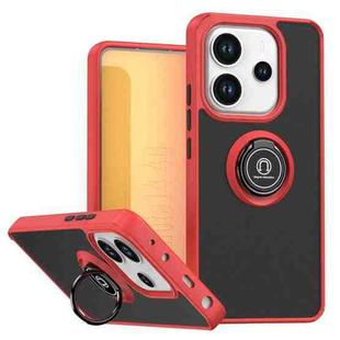 For Redmi Note 14 4G 164.84mm Q Shadow 1 Series TPU + PC Phone Case with Ring(Red)