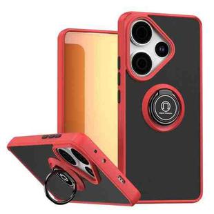 For Redmi Turbo 3 / Poco F6 Q Shadow 1 Series TPU + PC Phone Case with Ring(Red)