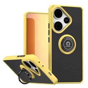 For Redmi Turbo 3 / Poco F6 Q Shadow 1 Series TPU + PC Phone Case with Ring(Yellow)
