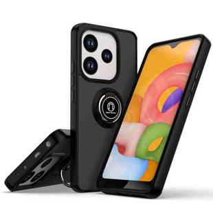For Redmi Note 14 4G 163.25mm Q Shadow 1 Series TPU + PC Phone Case with Ring(Black+Red)