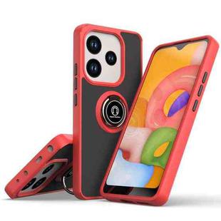 For Redmi Note 14 4G 163.25mm Q Shadow 1 Series TPU + PC Phone Case with Ring(Red)