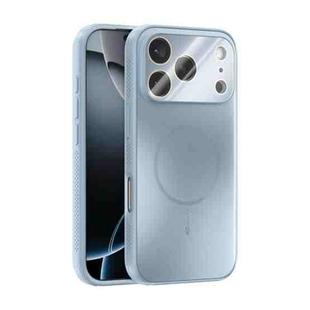 For iPhone 17 Pro ABEEL Heat Dissipation Frosted MagSafe Phone Case with Lens Film(Light Blue)