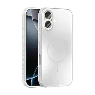 For iPhone 17 ABEEL Heat Dissipation Frosted MagSafe Phone Case with Lens Film(White)