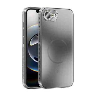 For iPhone 16e ABEEL Heat Dissipation Frosted MagSafe Phone Case with Lens Film(Silver)