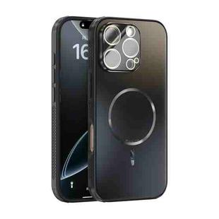 For iPhone 16 Pro ABEEL Heat Dissipation Frosted MagSafe Phone Case with Lens Film(Black)