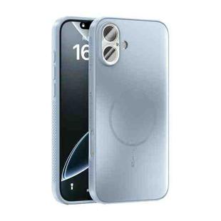 For iPhone 16 Plus ABEEL Heat Dissipation Frosted MagSafe Phone Case with Lens Film(Light Blue)