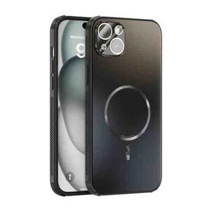 For iPhone 14 Plus ABEEL Heat Dissipation Frosted MagSafe Phone Case with Lens Film(Black)
