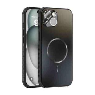 For iPhone 14 ABEEL Heat Dissipation Frosted MagSafe Phone Case with Lens Film(Black)