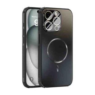 For iPhone 14 Pro ABEEL Heat Dissipation Frosted MagSafe Phone Case with Lens Film(Black)