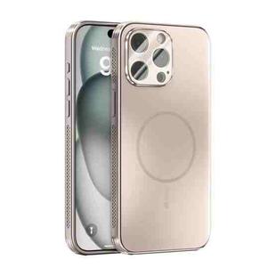 For iPhone 14 Pro Max ABEEL Heat Dissipation Frosted MagSafe Phone Case with Lens Film(Rose Gold)