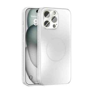 For iPhone 14 Pro Max ABEEL Heat Dissipation Frosted MagSafe Phone Case with Lens Film(White)