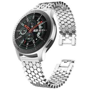 22mm xDfind Fish Scale Texture Metal Watch Band(Silver)