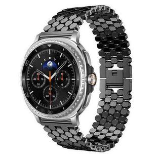 For Samsung Galaxy Watch8 / 8 Classic xDfind Fish Scale Texture Metal Watch Band(Black)