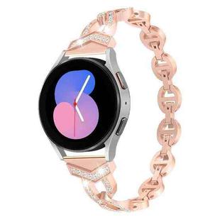20mm xDfind Diamond Stainless Steel Watch Band(Rose Gold)