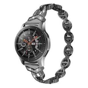 22mm xDfind Diamond Stainless Steel Watch Band(Black)