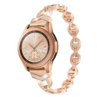 22mm xDfind Diamond Stainless Steel Watch Band(Rose Gold)