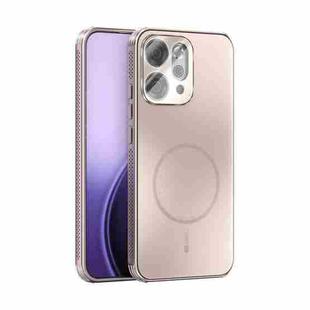 For OPPO Reno14 Pro Global ABEEL Heat Dissipation Frosted MagSafe Phone Case with Lens Film(Rose Gold)