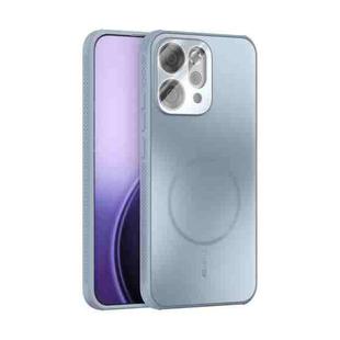 For OPPO Reno14 Global ABEEL Heat Dissipation Frosted MagSafe Phone Case with Lens Film(Light Blue)