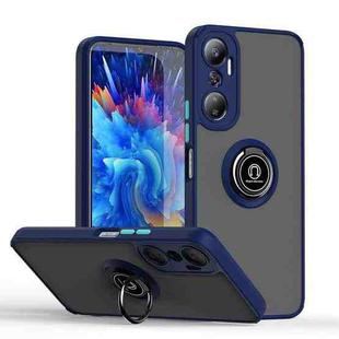 For Infinix Hot 20 Q Shadow 1 Series TPU + PC Phone Case with Ring(Royal Blue)
