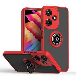 For Infinix Hot 30i Q Shadow 1 Series TPU + PC Phone Case with Ring(Red)