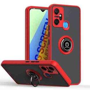 For Infinix Smart 6 Plus India Q Shadow 1 Series TPU + PC Phone Case with Ring(Red)
