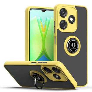 For Tecno Spark 10C Q Shadow 1 Series TPU + PC Phone Case with Ring(Yellow)