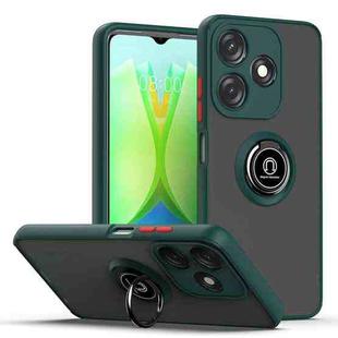 For Tecno Spark 10C Q Shadow 1 Series TPU + PC Phone Case with Ring(Dark Green)