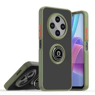 For Tecno Spark 30C Q Shadow 1 Series TPU + PC Phone Case with Ring(Army Green)