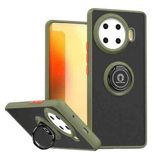 For Tecno Spark 20 Pro+ Q Shadow 1 Series TPU + PC Phone Case with Ring(Army Green)