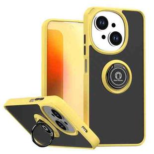 For Tecno Spark Go 1 / Go 2025 Q Shadow 1 Series TPU + PC Phone Case with Ring(Yellow)
