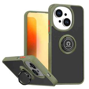 For Tecno Spark Go 1 / Go 2025 Q Shadow 1 Series TPU + PC Phone Case with Ring(Army Green)