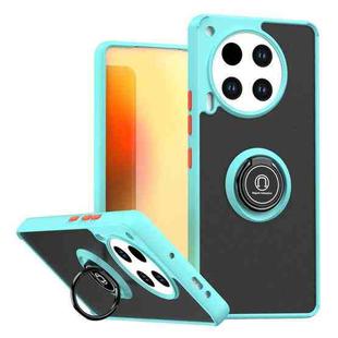 For Tecno Camon 30 4G Q Shadow 1 Series TPU + PC Phone Case with Ring(Sky Blue)
