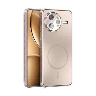 For Redmi K80 Pro 5G ABEEL Heat Dissipation Frosted MagSafe Phone Case with Lens Film(Rose Gold)