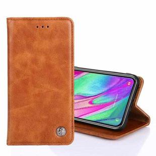 For Samsung Galaxy S10 Lite Non-Magnetic Retro Texture Horizontal Flip Leather Case with Holder & Card Slots & Wallet(Brown)