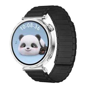 18mm xDfind I-shaped Magnetic Silicone Watch Band(Black)