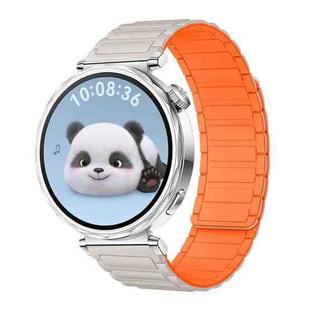 18mm xDfind I-shaped Magnetic Silicone Watch Band(Starlight Orange)