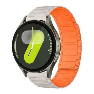 20mm xDfind I-shaped Magnetic Silicone Watch Band(Starlight Orange)
