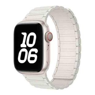 For Apple Watch 42 / 44 / 45 / 46 / 49mm xDfind I-shaped Magnetic Silicone Watch Band(Starlight)