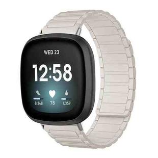 For Fitbit Versa 4 / 3 / Sense 2 / Sense xDfind I-shaped Magnetic Silicone Watch Band(Starlight)