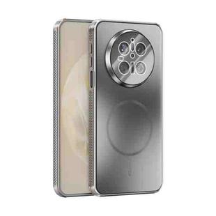 For Huawei Mate 70 ABEEL Heat Dissipation Frosted MagSafe Phone Case with Lens Film(Silver)