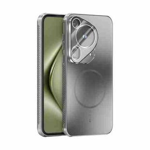 For Huawei Pura 70 Ultra ABEEL Heat Dissipation Frosted MagSafe Phone Case with Lens Film(Silver)