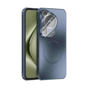 For Huawei Pura 70 Ultra ABEEL Heat Dissipation Frosted MagSafe Phone Case with Lens Film(Dark Blue)