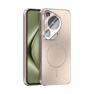 For Huawei Pura 70 Ultra ABEEL Heat Dissipation Frosted MagSafe Phone Case with Lens Film(Rose Gold)