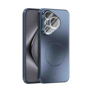 For Huawei Pura 70 ABEEL Heat Dissipation Frosted MagSafe Phone Case with Lens Film(Dark Blue)