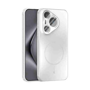 For Huawei Pura 70 ABEEL Heat Dissipation Frosted MagSafe Phone Case with Lens Film(White)