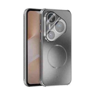 For Huawei Pura 80 Pro 5G / 80 Pro+ 5G ABEEL Heat Dissipation Frosted MagSafe Phone Case with Lens Film(Silver)