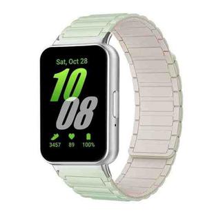 For Samsung Galaxy Fit3 SM-R390 xDfind I-shaped Magnetic Silicone Watch Band(Light Mint Starlight)