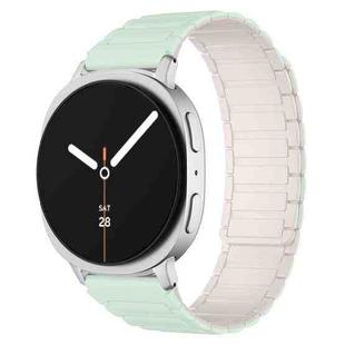 For Samsung Galaxy Watch8 / 8 Classic xDfind I-shaped Magnetic Silicone Watch Band(Light Mint Starlight)
